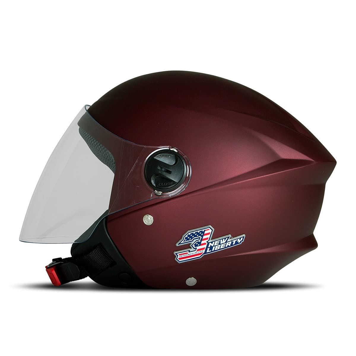 Pro Tork Capacete New Liberty Three Elite, Candy Red Fosco, Tam
