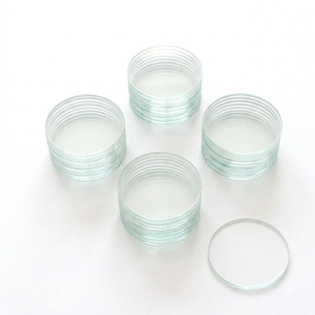 Microscope Cover Glass Slip 18 mm Circular, No. 1 Thickness, 10 g Pack | Round Cover Slips for Laboratory, Biological & Microscopic Applications | 10 g Pack, Clear Cover Slips, Laboratory Use, Biological Applications-image-39