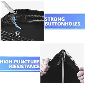 Reinforced pe pond liner 25 x 30 ft 28 mil sun resistant preformed pond liner hemmed edge with buttonholes liner for outdoor large ponds fishkoiduck pond garden waterfall waterscape black  urban country home decor