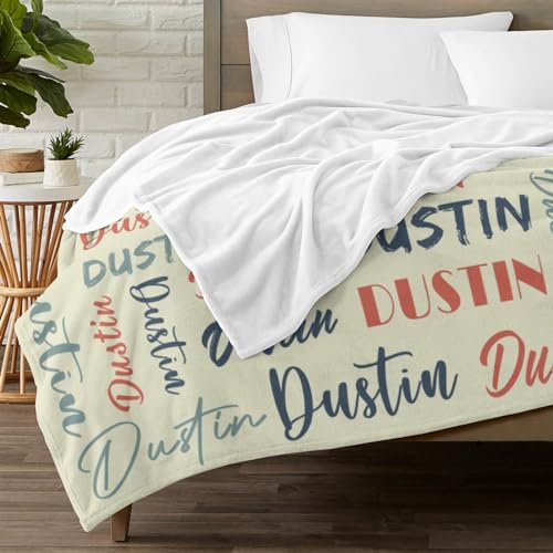 Personalized Blankets for Kids with Names Customized Blankets with Name for Adult Custom Blanket Gift for Birthday Christmas Valentines Day Gift
