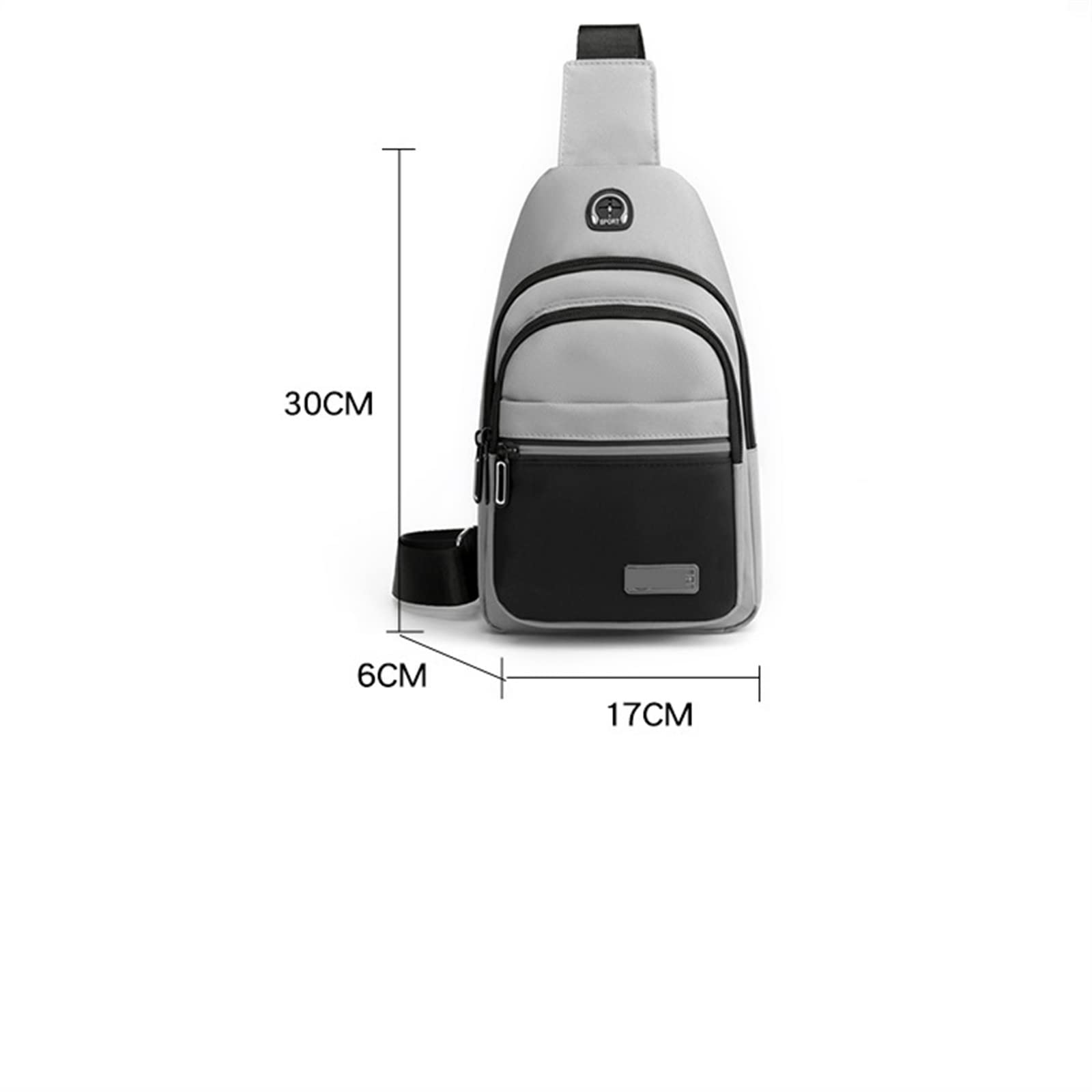 DieffematicXB Torba męska Outdoor Sports Chest Bag Versatile Men's Convenient Mesh Breathable Chest Bag Waterproof (Color : B)
