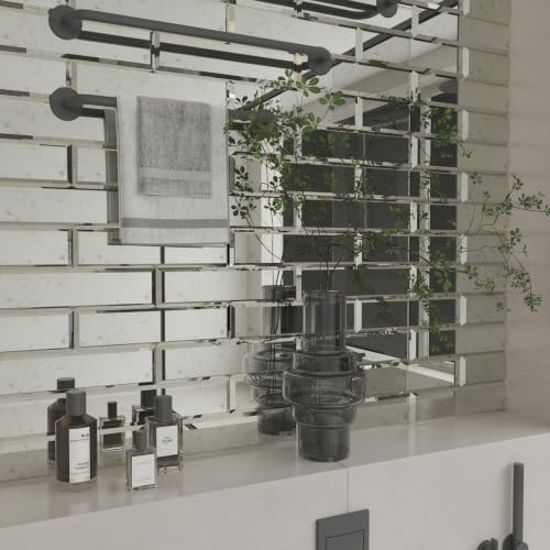 Peel-and-Stick Antique Mirror Subway Tile (3×12″)