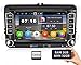 CAMECHO Android 10.0 [2G+32G] 7 Pulgadas Radio de Coche 2 DIN para Volkswagen, Autoradio para VW Passat Seat Golf Skoda y etc. con Bluetooth/GPS/FM/RDS/USB/RCA, Apoyo Mandos del Volante