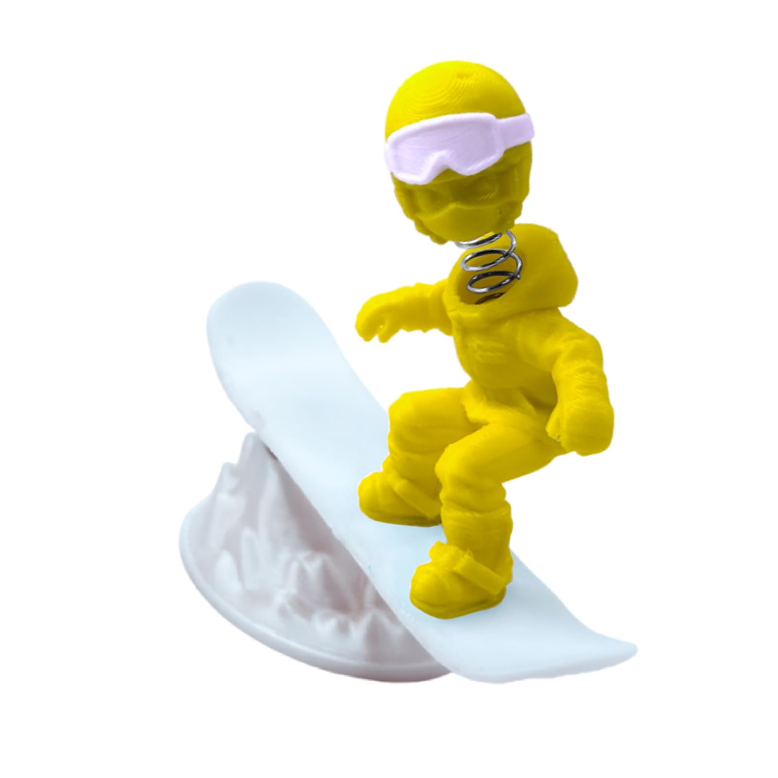 Hsioluted Dynamic Skiing Character Decor with Fun Motion for Desk Decoration Inertial Motion Car Figure
