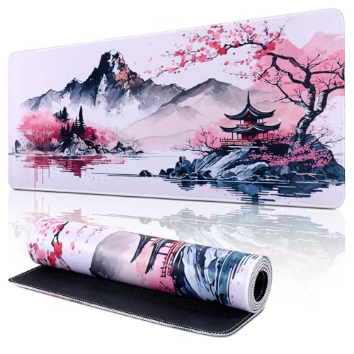 Yimomoyi Gaming Mouse Pad, 800 x 300 mm XXL Large Gaming Mouse Mat, Waterproof Non-Slip Desk Mat, Underhand Mouse with Stitch