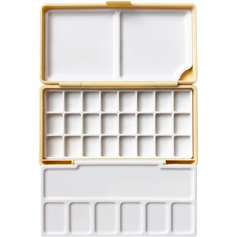Sslvya Empty Watercolor Palette, Portable Watercolor Tin Box Palette Paint Case, Watercolor Paint Palette for Watercolor and Acrylic Painting
