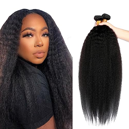 Extensiones de cabello humano Yaki lacio sin enredos y con olor mínimo para coser tu melena