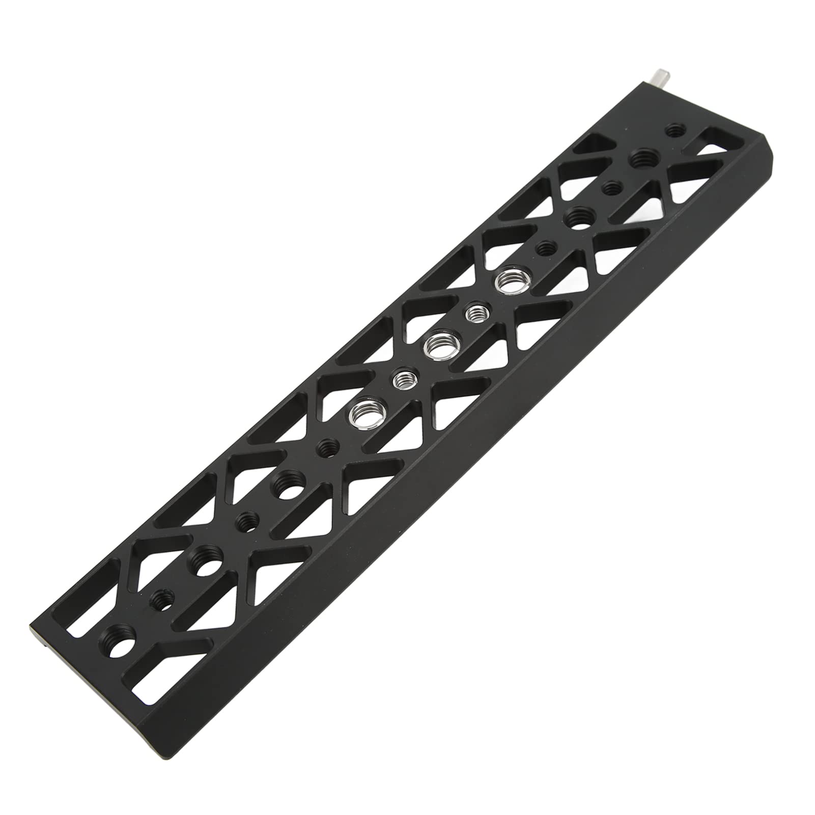 Piastra a Coda di Rondine per Fotocamera per Montaggio su Treppiede, Lega di Alluminio Resistente, Lunga 25 Cm, Ideale per Utenti DSLR, Fori per Viti da 3/8 e 1/4 Pollici