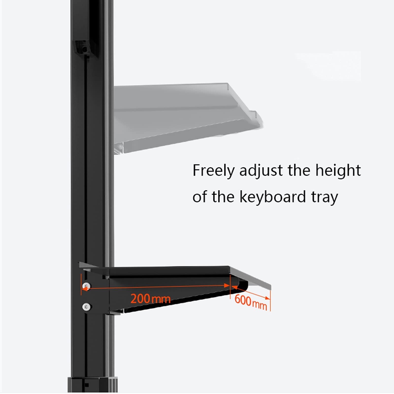 Supporto Monitor Braccio 17 "-24" / 24 "-30" Monitor a sei schermi del monitor del monitor del monitor Carrello mobile con tastiera e supporto per monitor per impieghi gravosi regolabili regolabile Br