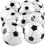 Picture of durony 12 Pieces Soccer Beach Ball 11 Inch Inflatable Soccer Bouncing Sports Ball Bouncy Toy Favors for Birthday Party Summer Beach Pool Games Decorations