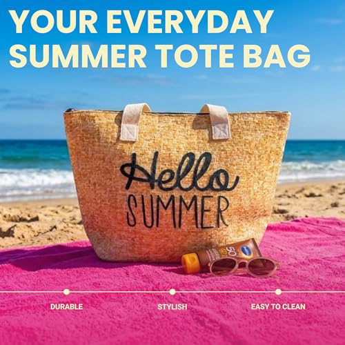Bolso de playa Funky Junque de paja para mujer miniatura 5