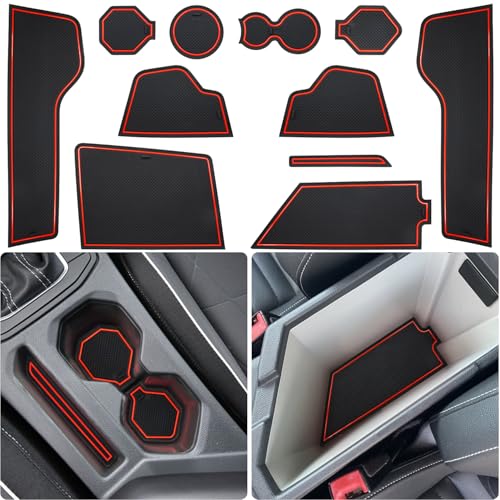 Forro de consola central para Volkswagen Jetta 2019-2026, rojo miniatura 1