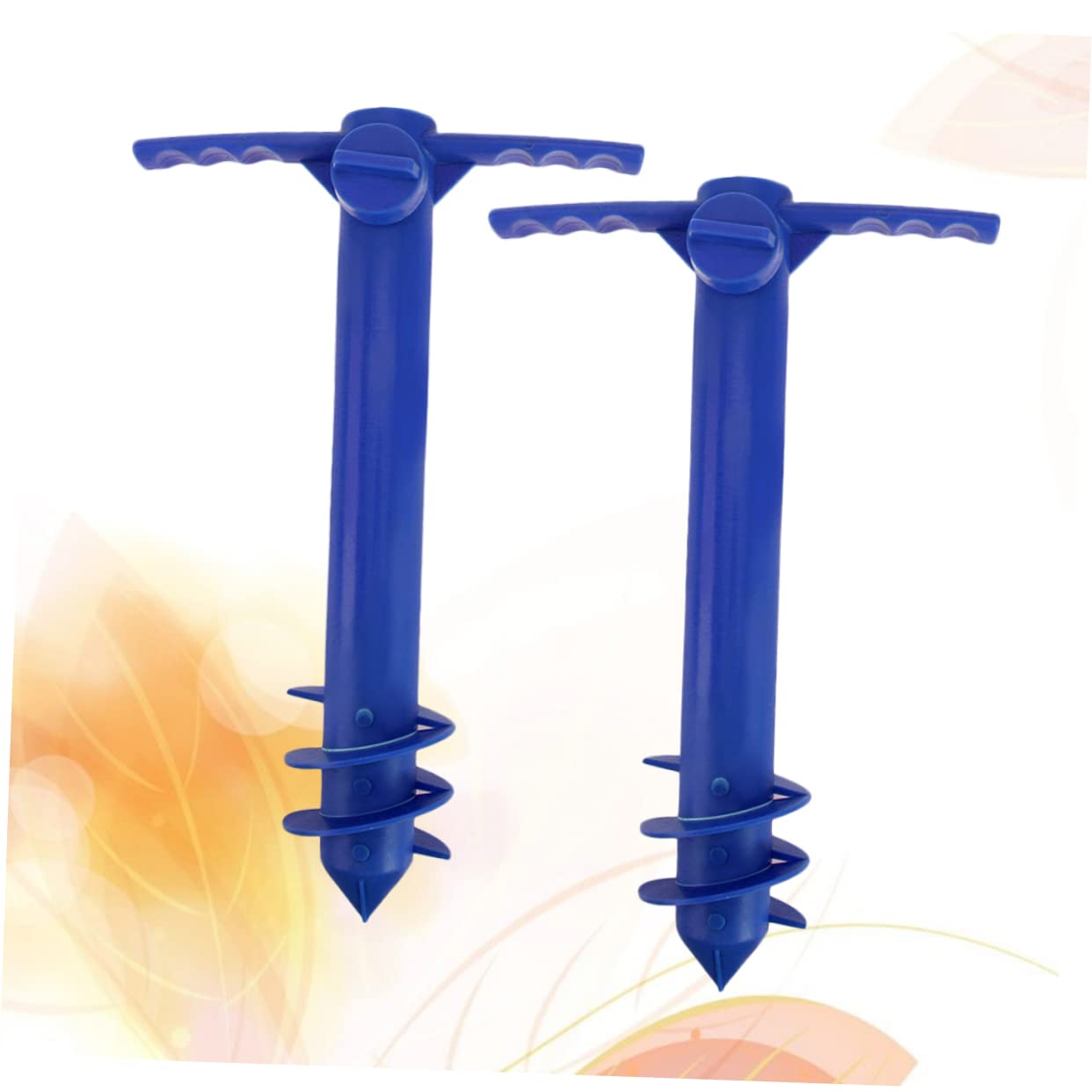 UKCOCO 2pcs Ancre de Sable pour Parasol de Plage Bleu Fixation Stabile pour Sable Évite Le Renversement Déplacement Facile à Transporter