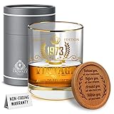 MEJOR OPCIÓN: ¿Estás buscando un regalo de cumpleaños para papá, mamá, amigos, hermana, hermano? "1973-50th" Este vaso alto será tu mejor opción. Maravilloso regalo de whisky para 50 cumpleaños, decoraciones de 50 cumpleaños y otras celebraciones de 50 cumpleaños.