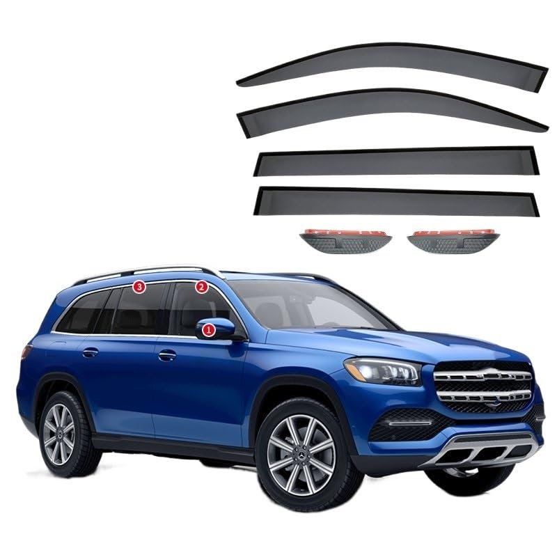 Windschermen Mercedes GLC X254 Regen & Windafwijzers Set 4 Stuks