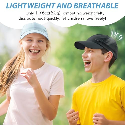 Sukeen Lightweight Kids Baseball Caps for Boy Girls, UPF50+ Kids Sun Hat Quick-Dry Youth Performance Hat for Outdoor Activity2