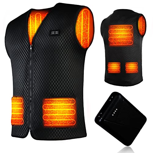 Heated Vest for Men Women - with 10000mAH Battery Winter Heated Jackets, Double Control for Hunting