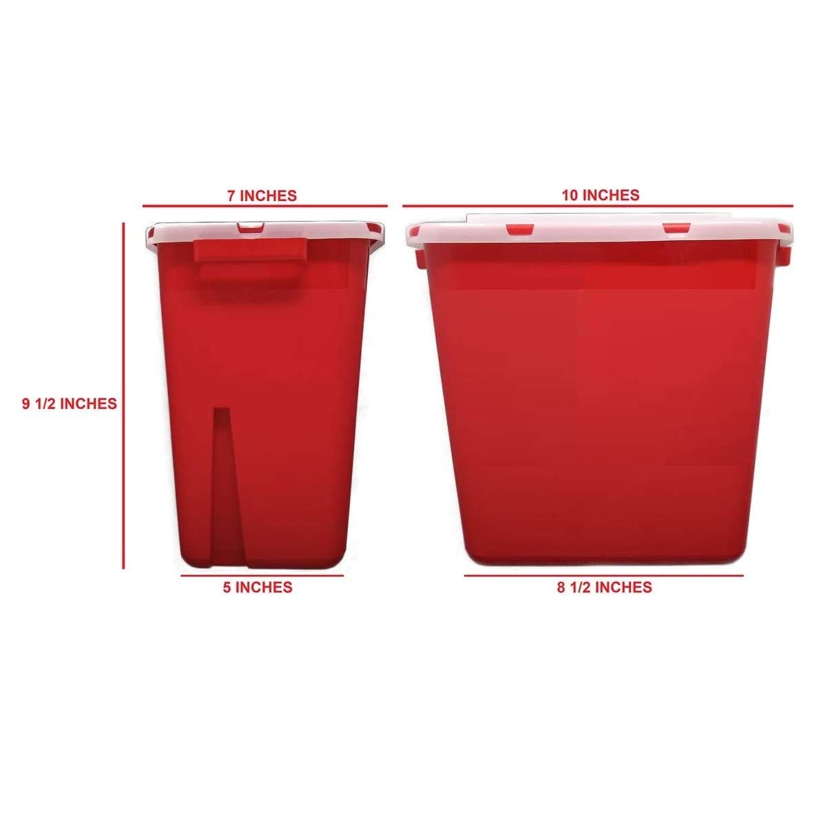 Bulk Sharps Container 2 Gallon - Large - Puncture Resistant for Safe Needle Disposal - Approved for Home and Professional (6 Pack) : Health & Household