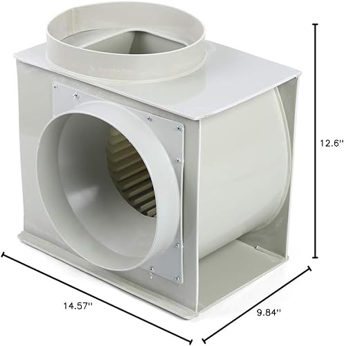 Miniatura 10 de Kaibrite Extractor centrífugo de 10 pulgadas, ventilador centrífugo de grado comercial 1354CFM, ventilador de ventilación, ventilador de laboratorio