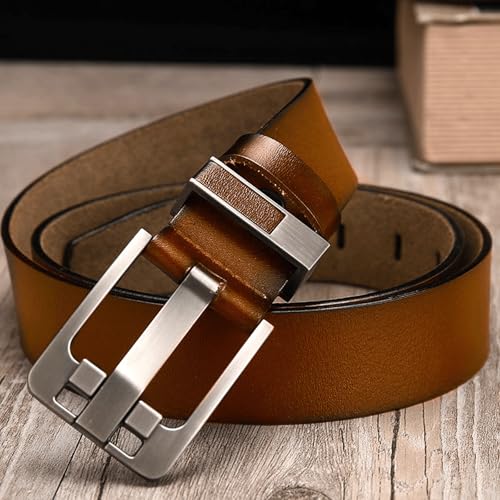 125cm Casual Belts Retro Pinhole Buckle Men's Cowhide Belts Business All-match Belt Suitable for Various Occasions4