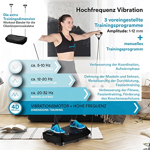 Skandika 4D Vibrationsplatte V2500 | 4D Vibration, Curved Design, Oszillierende Frequenz, sehr leise, 30 Stufen, 3… – Bild 3