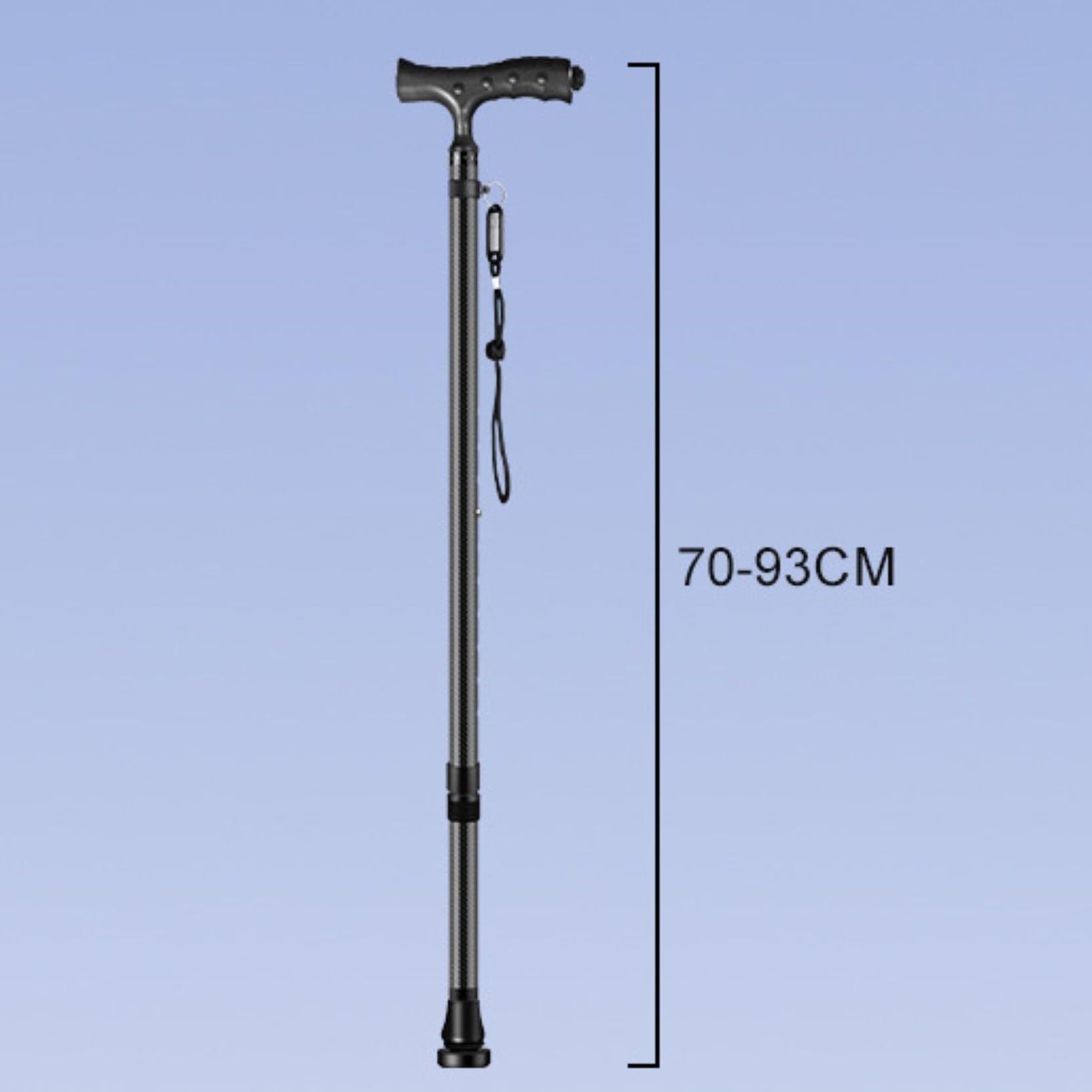 Bastones Ajustables para Hombres,Bastones Portátiles Ajustables Ligeros Pie Libre con Luz Incorporada,Bastones para Las Mujeres para La Estabilidad
