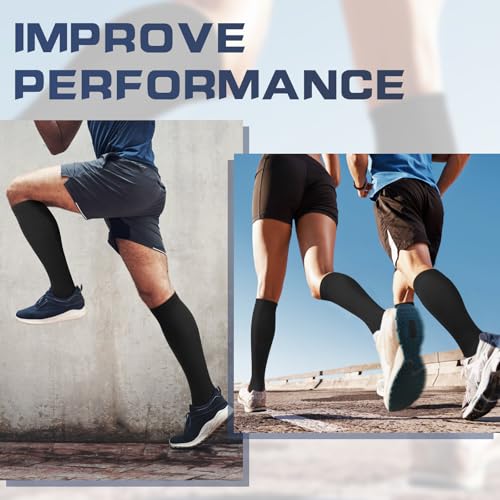 Plus Size Compression Socks for Women Men Wide Calf L/XL-5XL (15-20mmhg) Knee High Socks Support Compression Stockings for Nurses and Flying - Image 6