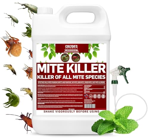 Image of Mite Killer Spray - Kills Dust, Bird, Carpet & Household Mites Fast | Non-Toxic, Kid & Pet Safe Formula for Bedding, Furniture & Home | (1 Gallon)