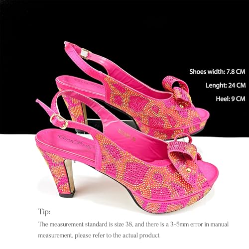 Women Shoes And Bag Set Nigerian Fashion Party Shoes And Bag High Heels Dual Purpose Mini Bag Femmes Sandales4
