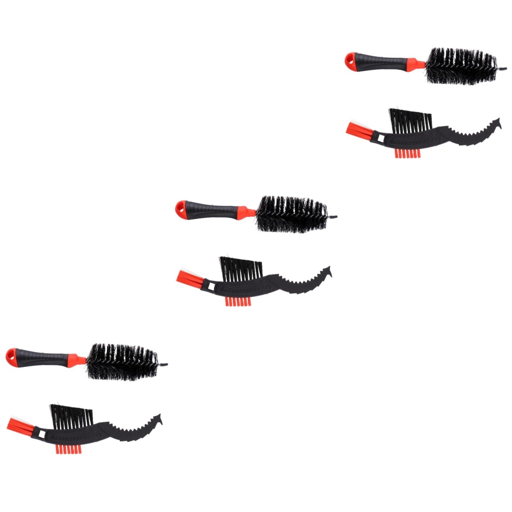 Hemobllo 3 Set Set Spazzole Per Pneumatici Spazzola Catena Bici Detergente Per Catene Di Biciclette Kit Per La Pulizia Della Catena Della Bicicletta Nylon Rosso 2 Pezzi*3