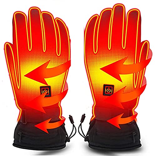 Z-YQL Beheizte Handschuhe, Elektrische Wiederaufladbare Batterie Heizung Handschuhe für Männer Frauen, Winter Sport Outdoor Warme Handschuhe für Skifahren Angeln Camping Wandern Cover