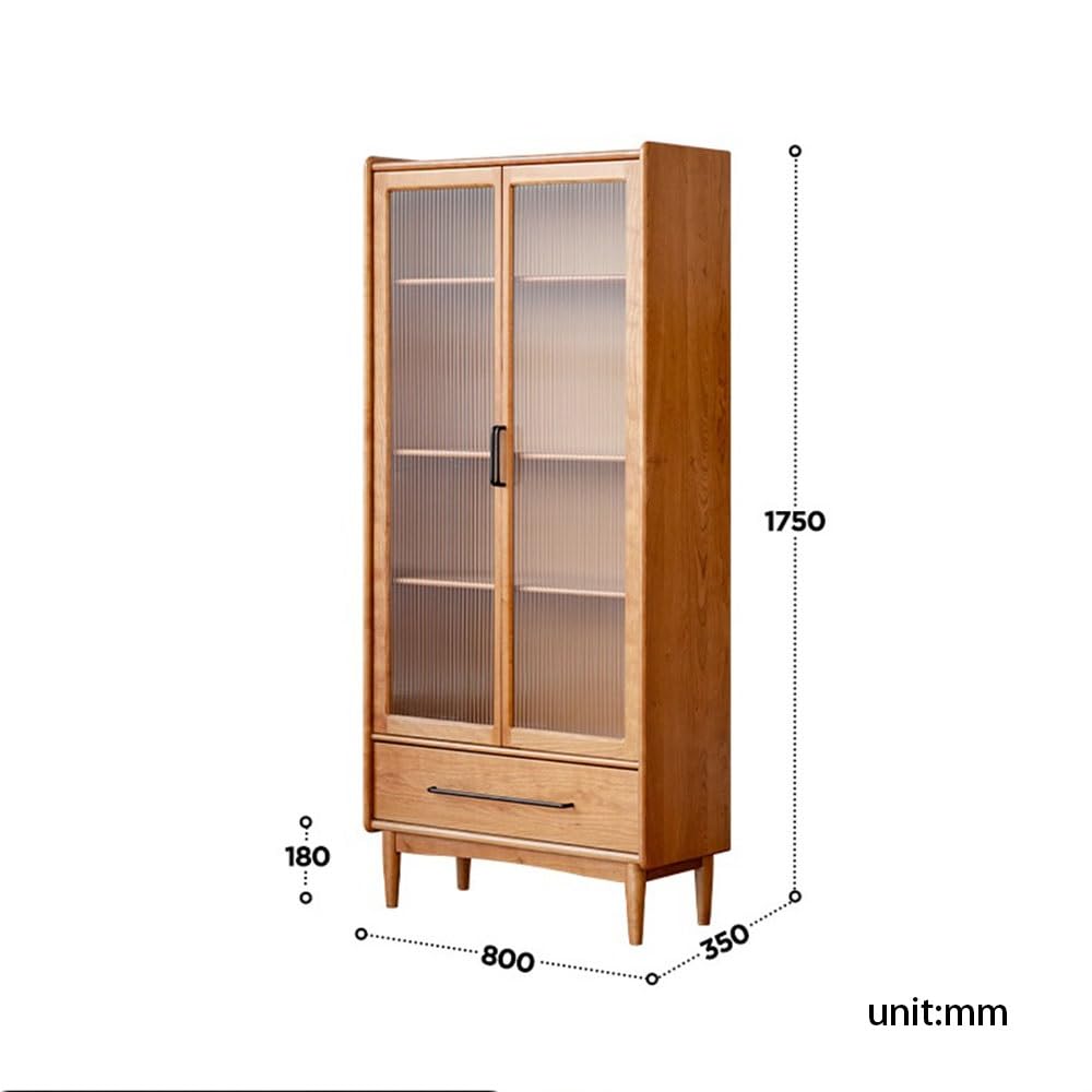 scaffale per libri Libreria for studio, libreria, soggiorno, mobiletto da parete, cassetti, ante in vetro