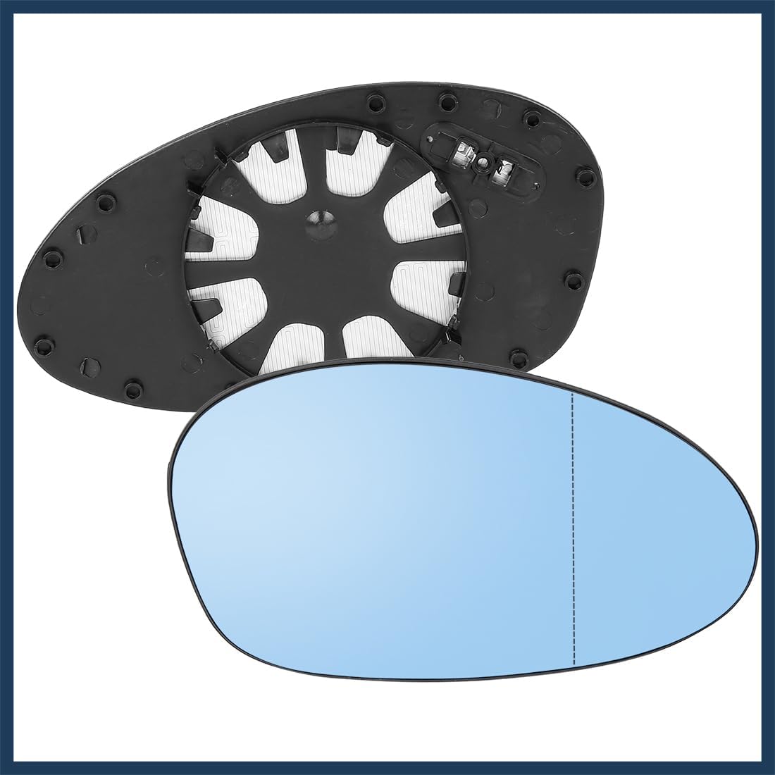 for BMW E86 E88 E90 E91 E92 E93 325i 328i 328xi 335i 335xi 330i 330xi 1 Pair Car Driver Passenger Side Mirror Glass with Backing Plate Heated Blue Tinted Glass