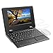 Bigmachine 7 Inch Portable Lightweight Mini Computer Laptop PC Netbook for kids Android 12 Quad Core 32GB WIFI Built In Camera YouTube Flash Player (Black)