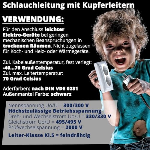 Tubo flessibile H03VV-F 3G0,75 mm2-3 x 0,75 mm2