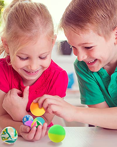 Pllieay 12 Stück Flummis für Kinder in 3 Größen, gemischte Farben, Hüpfbälle und Kindergeburtstag Gummibälle Gastgeschenke