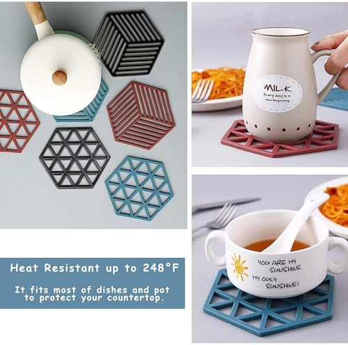 Image of Mat for Cup PVC Tea Coaster Non-Slip Placemat High Temperature Insulation Pad Hollow Pot Mat Bowl with Anti-hot (Pack of 2)