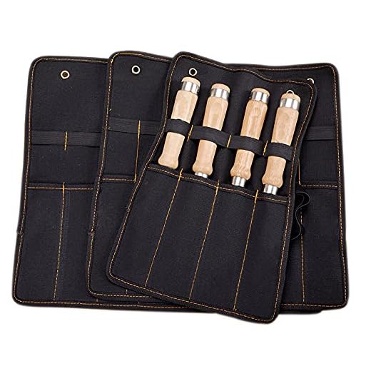 Canvas Tool Roll with 12 Pockets
