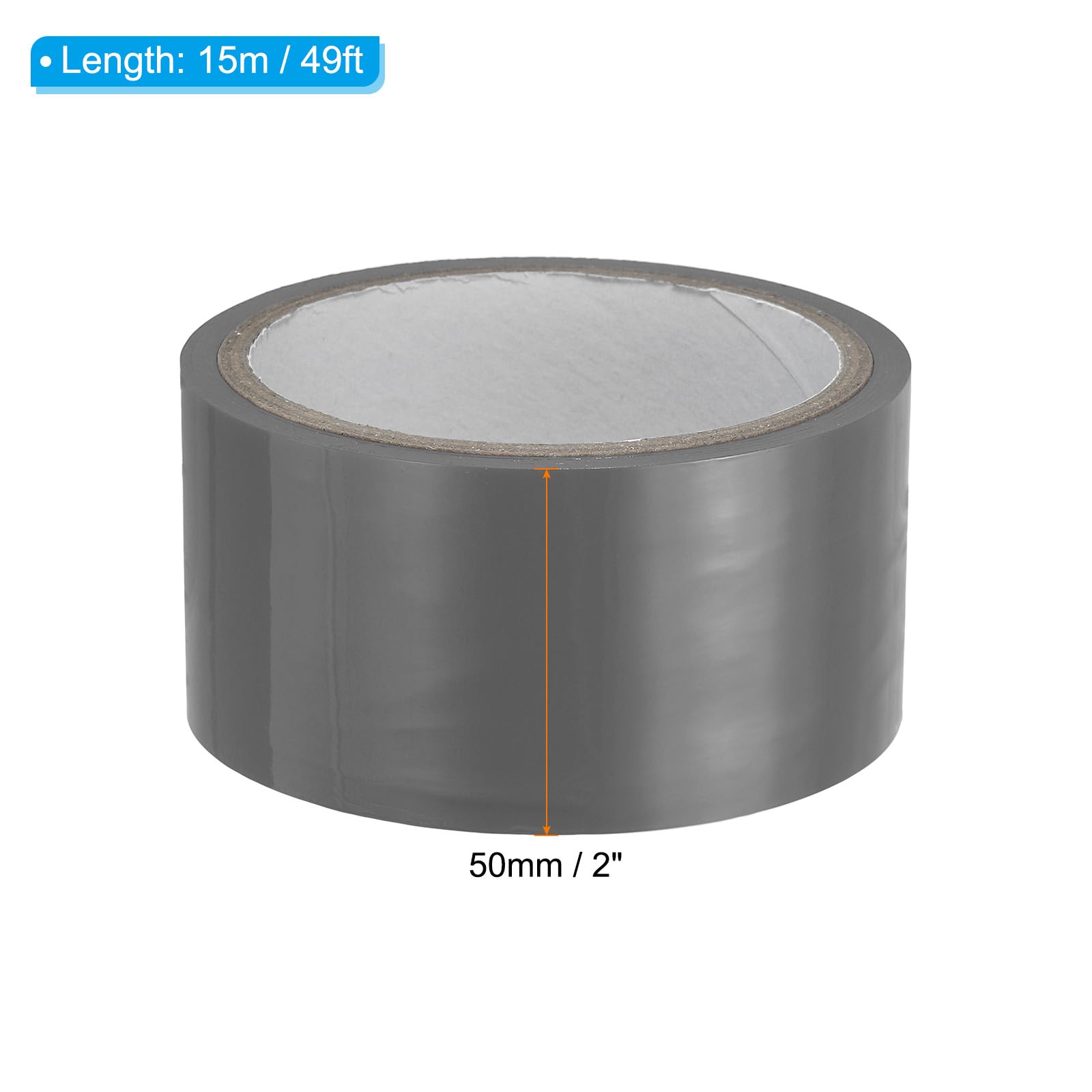 PATIKIL Non Stick Static Tapes 2 in x 50 Ft 2 Roll Duct Tape for Organizing Cable Silver, 2"x50' - Image 2