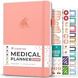 Clever Fox Compact A5 Medical Planner 12-Month – Medical Notebook, Health Diary, Wellness Journal to Track Health –12 Months (Light Pink)