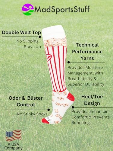 MadSportsStuff Popcorn Socks Over the Calf Length3