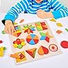 Rompecabezas De Colores Para La Primera Infancia,Puzzle Clasificación Formas De Madera | Juegos Geométricos para Aprendizaje y Desarrollo | Niños #2