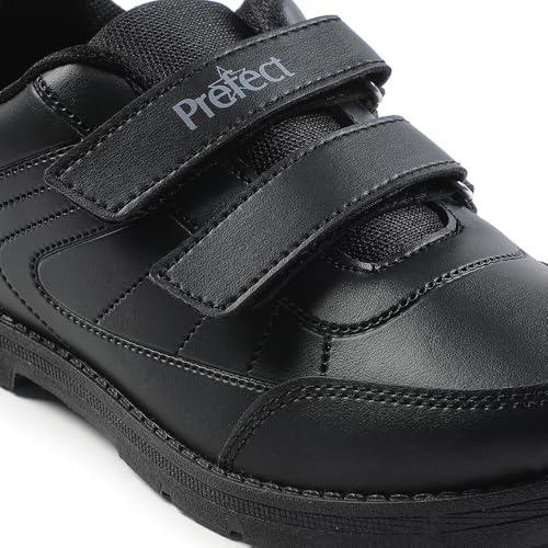 Image of Liberty SCHOOLFUN Unisex School Uniform Shoes | PVC Sole School Shoes for Boys & Girls |Lightweight & Velcro School Shoes for Boys | School Shoes for Kids