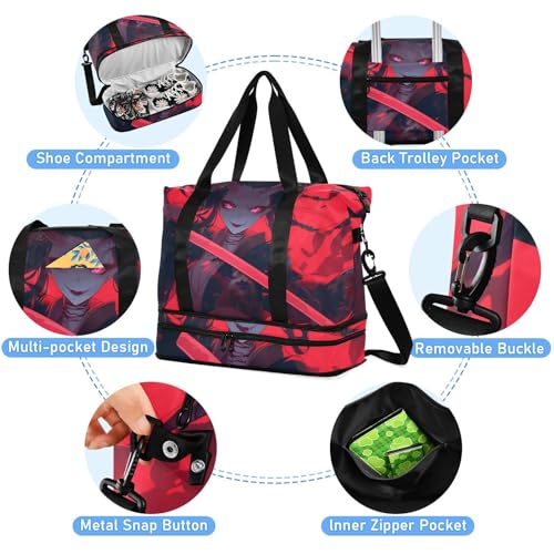 Bolsas de lona de estilo japonés con correa ajustable y sección impermeable unisex 5