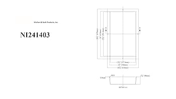Dawn NI241403 Shower Niche with One Stainless Steel Support