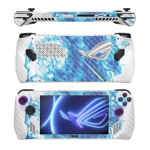Image of MightySkins Carbon Fiber Skin Compatible with Asus ROG Ally - Vibrant Smoke | Protective, Durable Textured Carbon Fiber Finish | Easy to Apply