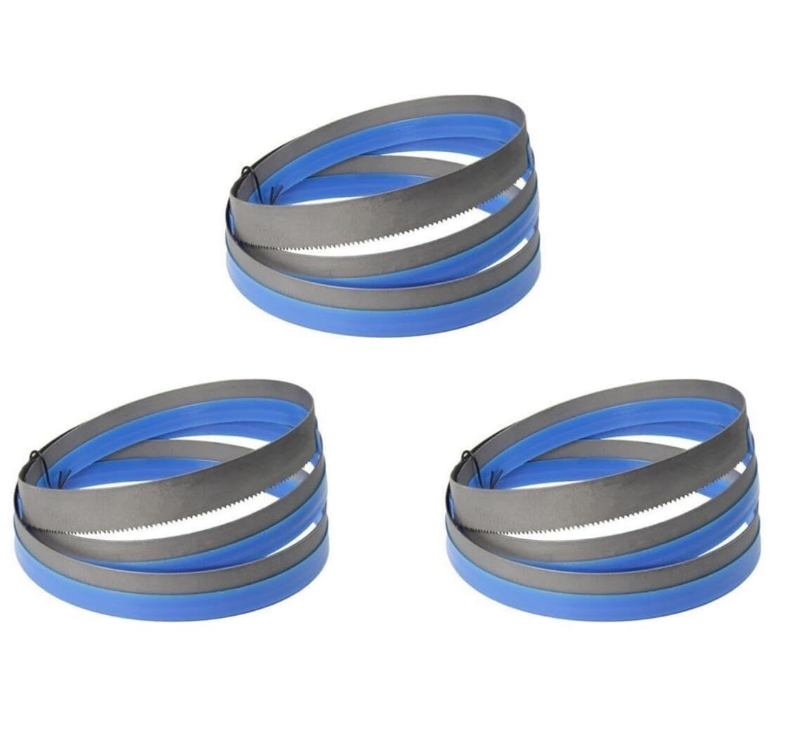 Lot de 3 Lames de Scie à Ruban 2240 x 16 x 0.5 mm 4 dents, Lames de Scie à Bois - Pour Bois Plastique