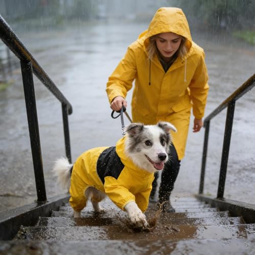Abrigo impermeable para perro con aislamiento térmico completo para invierno 4