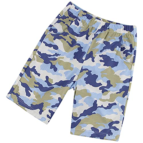 KISBINI Boys Athletic Shorts with Pockets Sport Active Camo Shorts