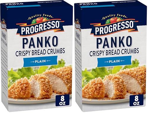 Image of Progresso Panko Crispy Bread Crumbs, Plain, Cooking Ingredient, 8 oz (Pack of 2)